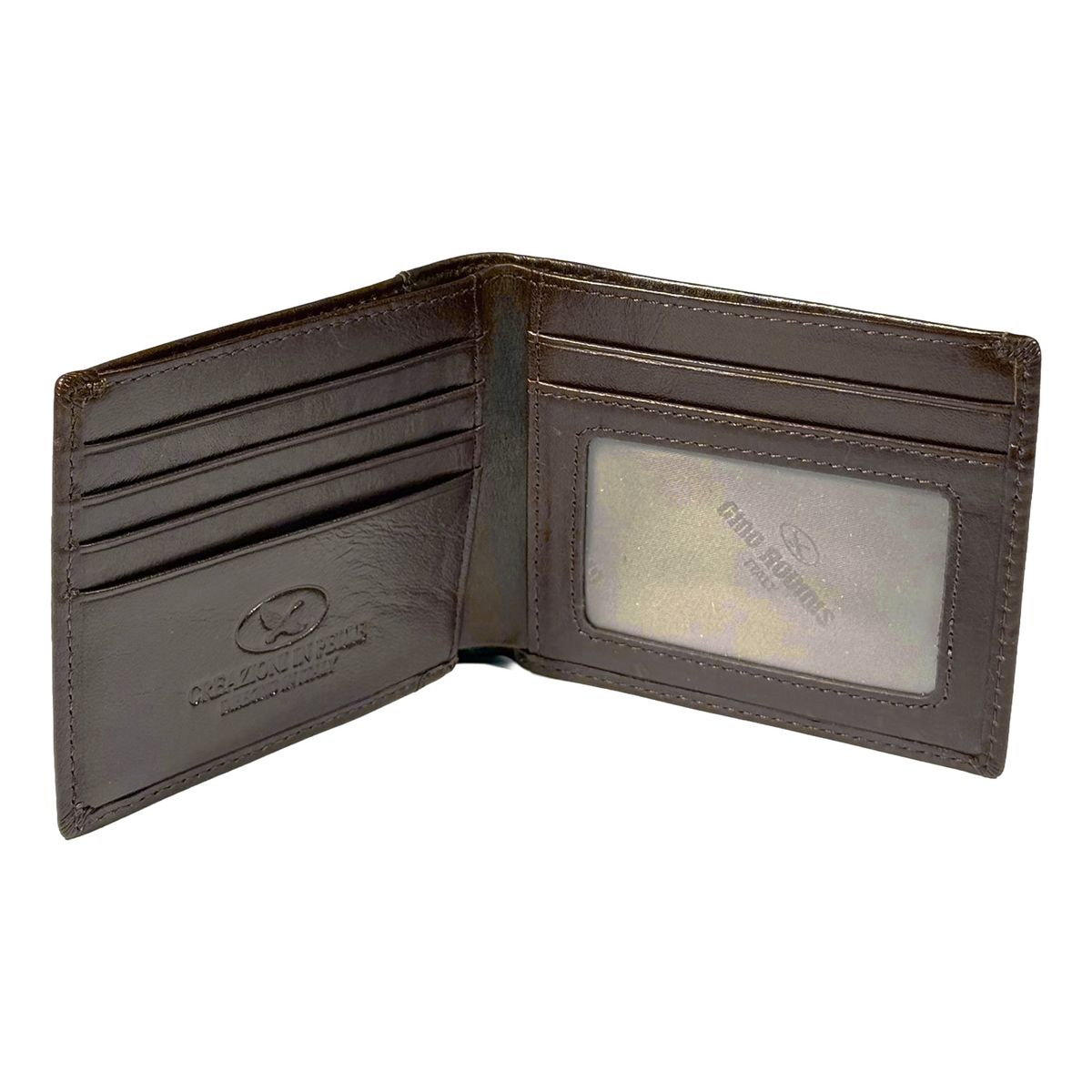 GINO RODINIS - BILLETERA DE CUERO HOMBRE  STEFANO  664 CAFÉ GINO RODINIS