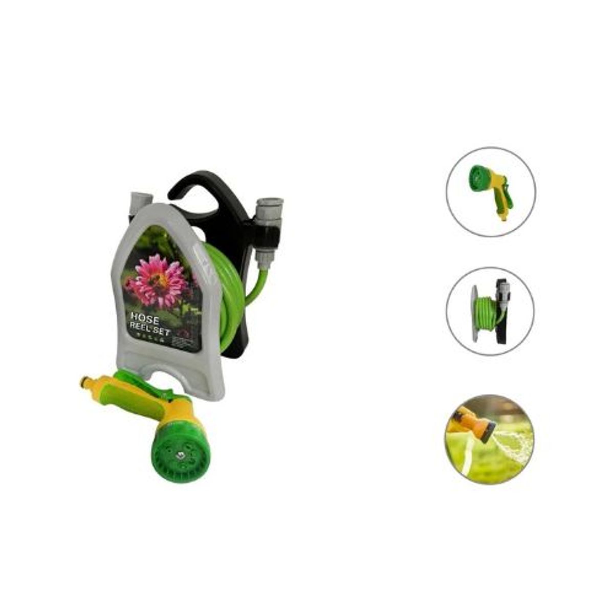 GENERICO - Kit Jardinería Pistola Riego Manguera 10m Flexible Reforzada