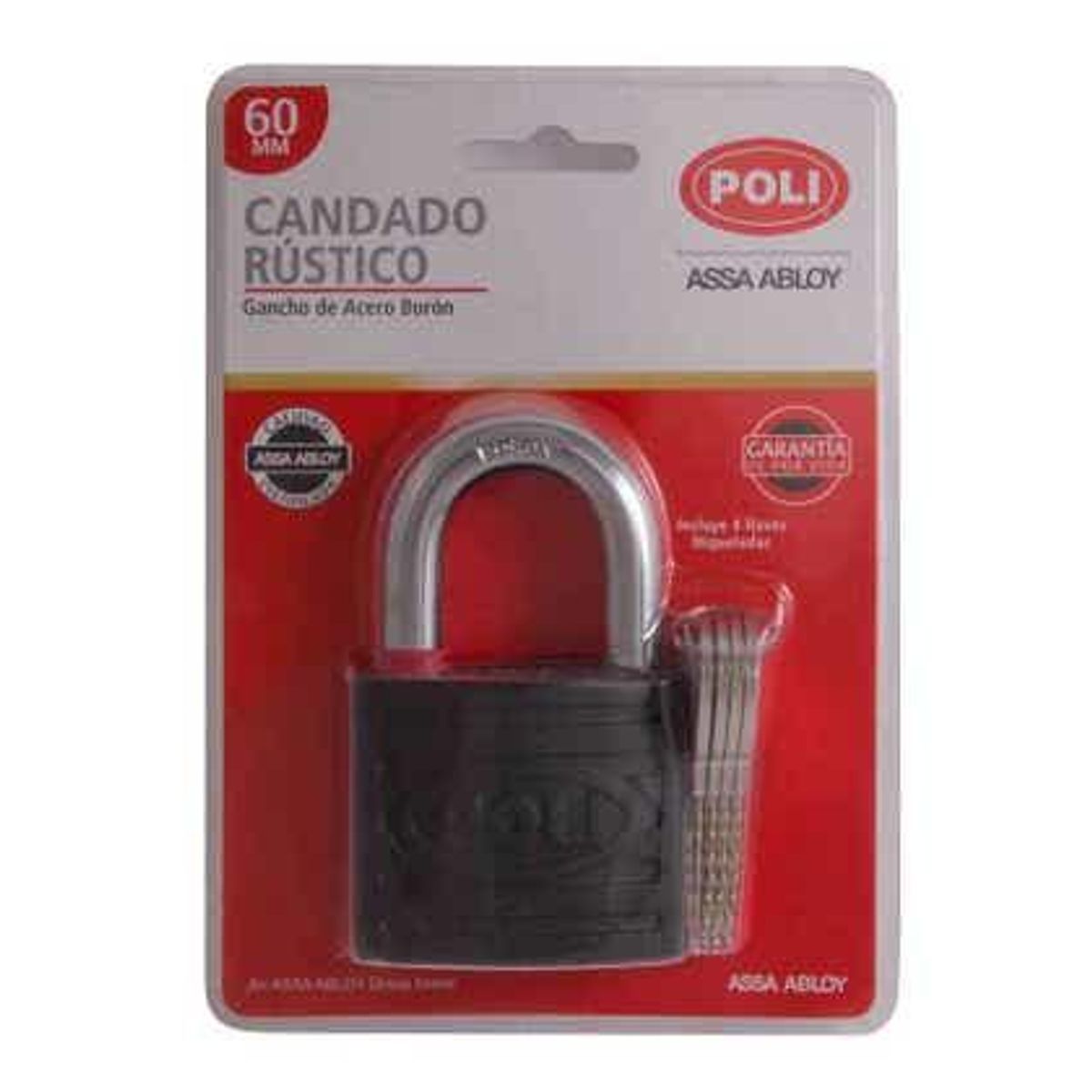 POLI - CANDADO RUSTICO  POLI P-140 60MM NEGRO