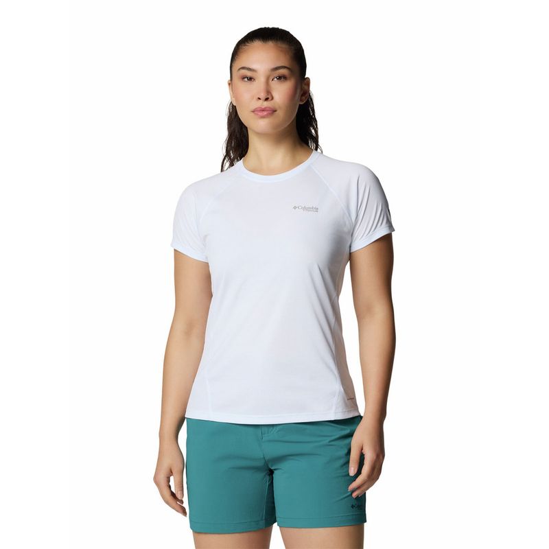 COLUMBIA - Polera MC Mujer Cirque River Crew Blanco COLUMBIA
