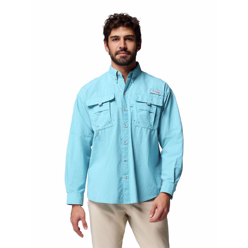COLUMBIA - Camisa Manga Larga Hombre Bahama II Azul COLUMBIA