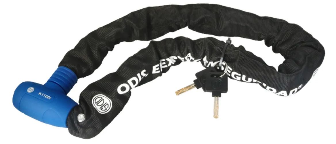Candado Bicicleta Cadena Integrada Bike 95mmx1m Llave Mapa