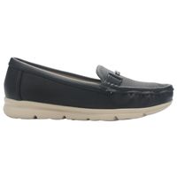 Mocasin Mujer Negro Casual Leve-1