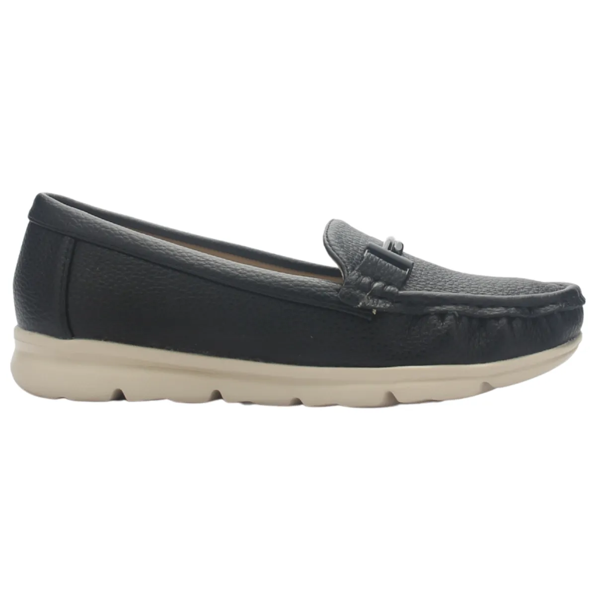 CHALADA - Mocasin Mujer Negro Casual Chalada Leve-1