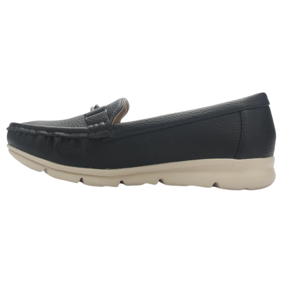 CHALADA - Mocasin Mujer Negro Casual Chalada Leve-1