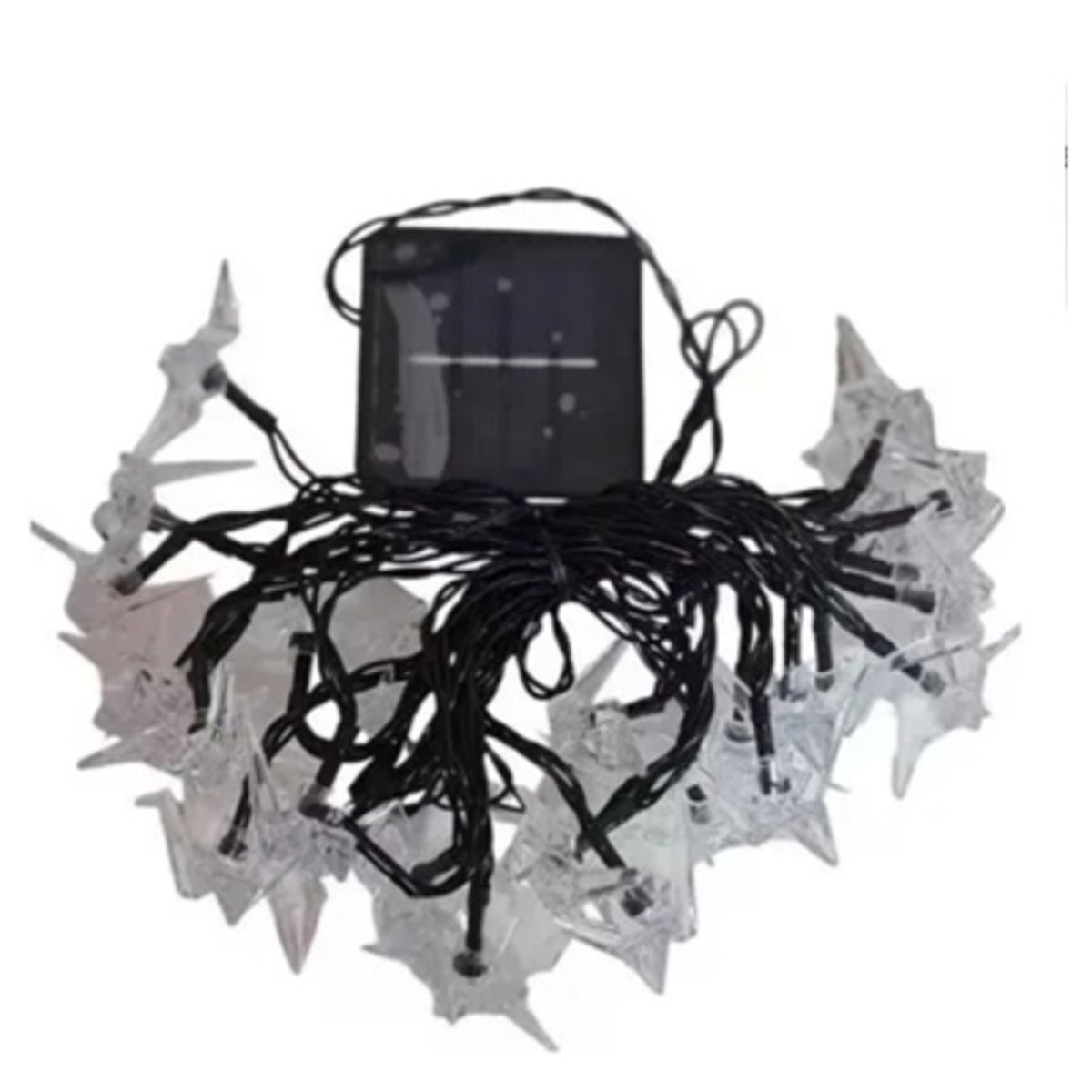 GENERICO - Guirnalda solar grulla 20 LED luz multicolor 5 mt
