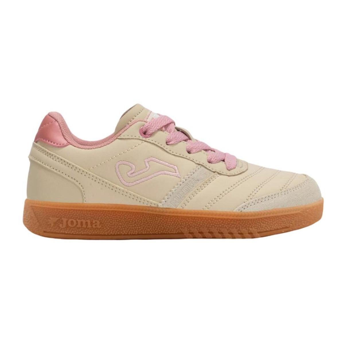 JOMA - Zapatilla Kids Mundial Beige Rosa Joma