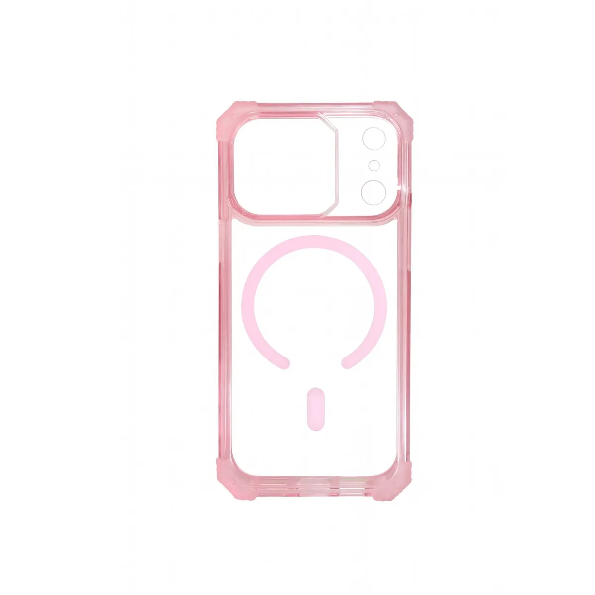 JOIGO - Carcasa Antishock Clear Para iPhone 17 Pro Magsafe Rosado