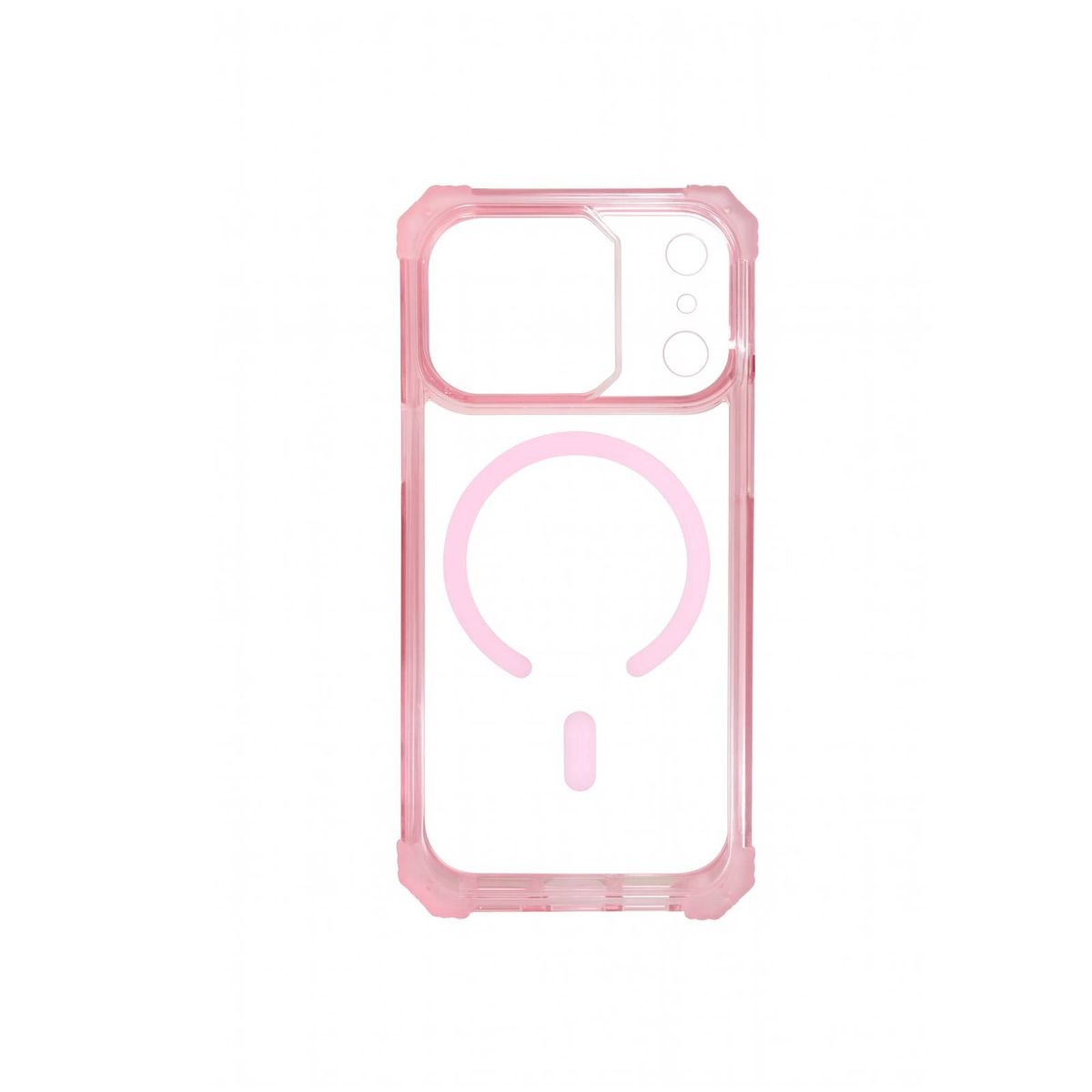 JOIGO - Carcasa Antishock Clear Para iPhone 17 Pro Magsafe Rosado