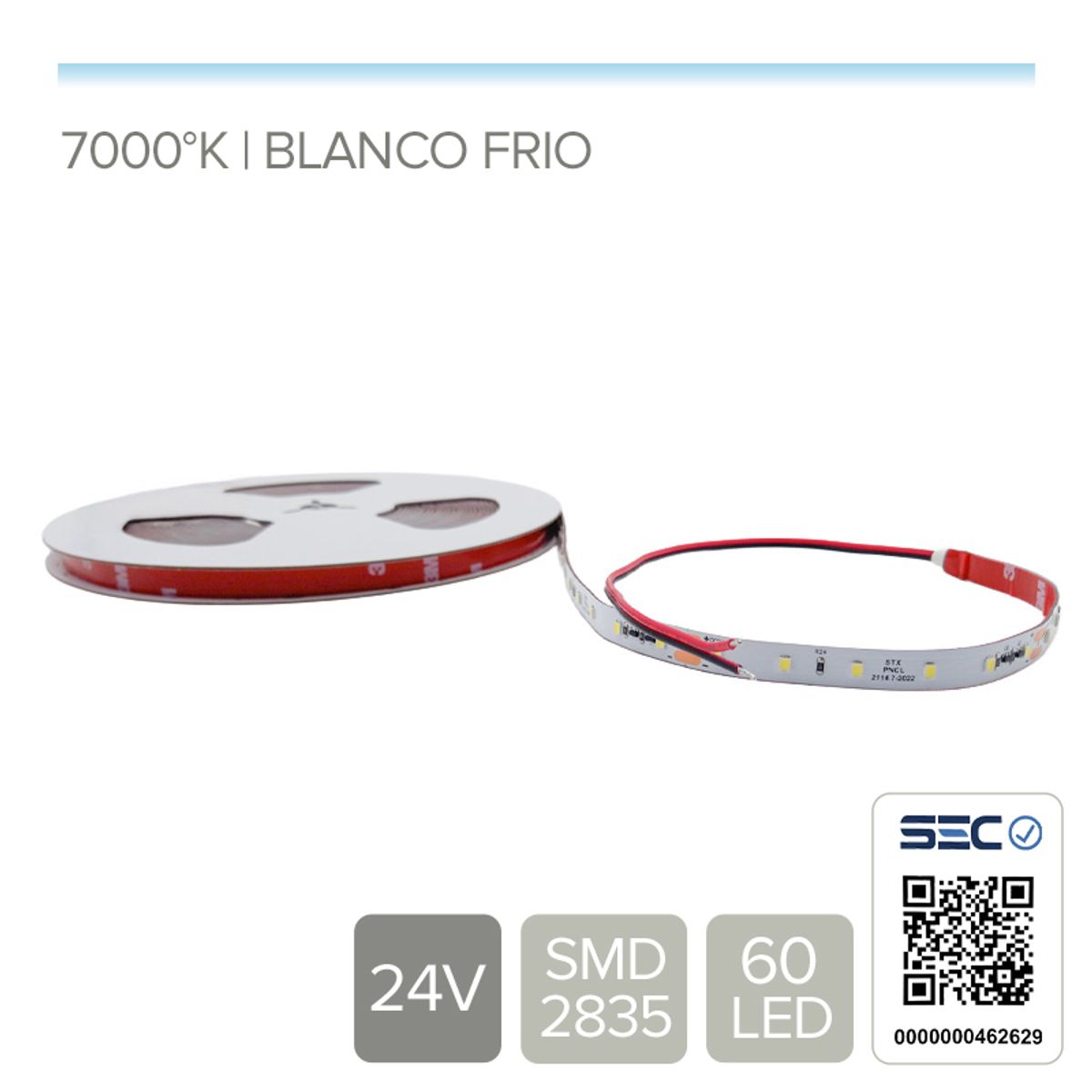STOREFIX - TIRA LED 24V BLANCO FRIO DE USO INTERIOR (Rollo 15 mts)