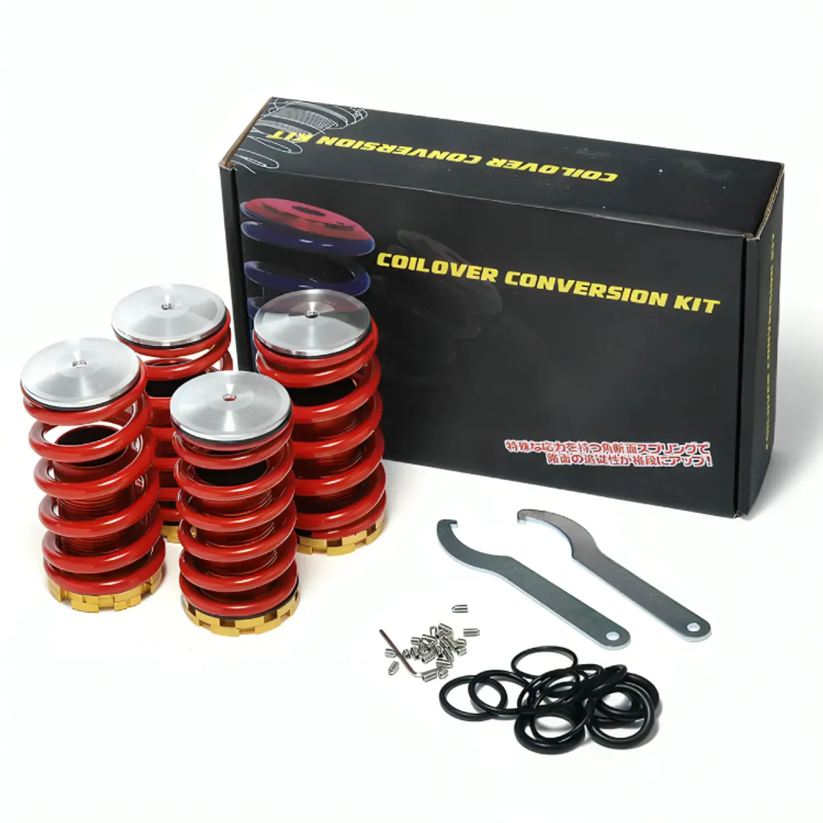 GENERICO - Kit Coilover Universal Suspensión Regulable Auto 4 Unidades