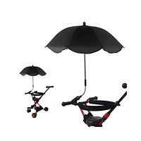 Sombrilla UV portátil para cochecito de bebé NEGRO