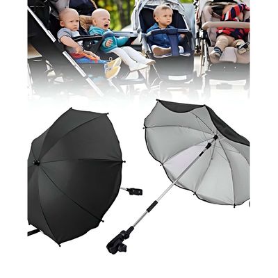 Imagen 2 del producto Sombrilla UV portátil para cochecito de bebé NEGRO