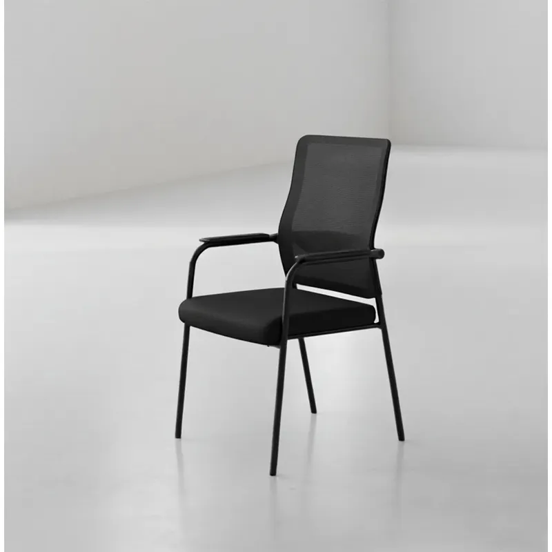 GENERICO - Silla Visita Tipo Trineo Negro Malla