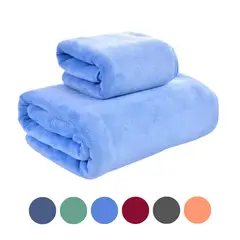 GARSIL - Pack 2 Toallas Microfibra 140x70 + 75x35 Secado Rapido