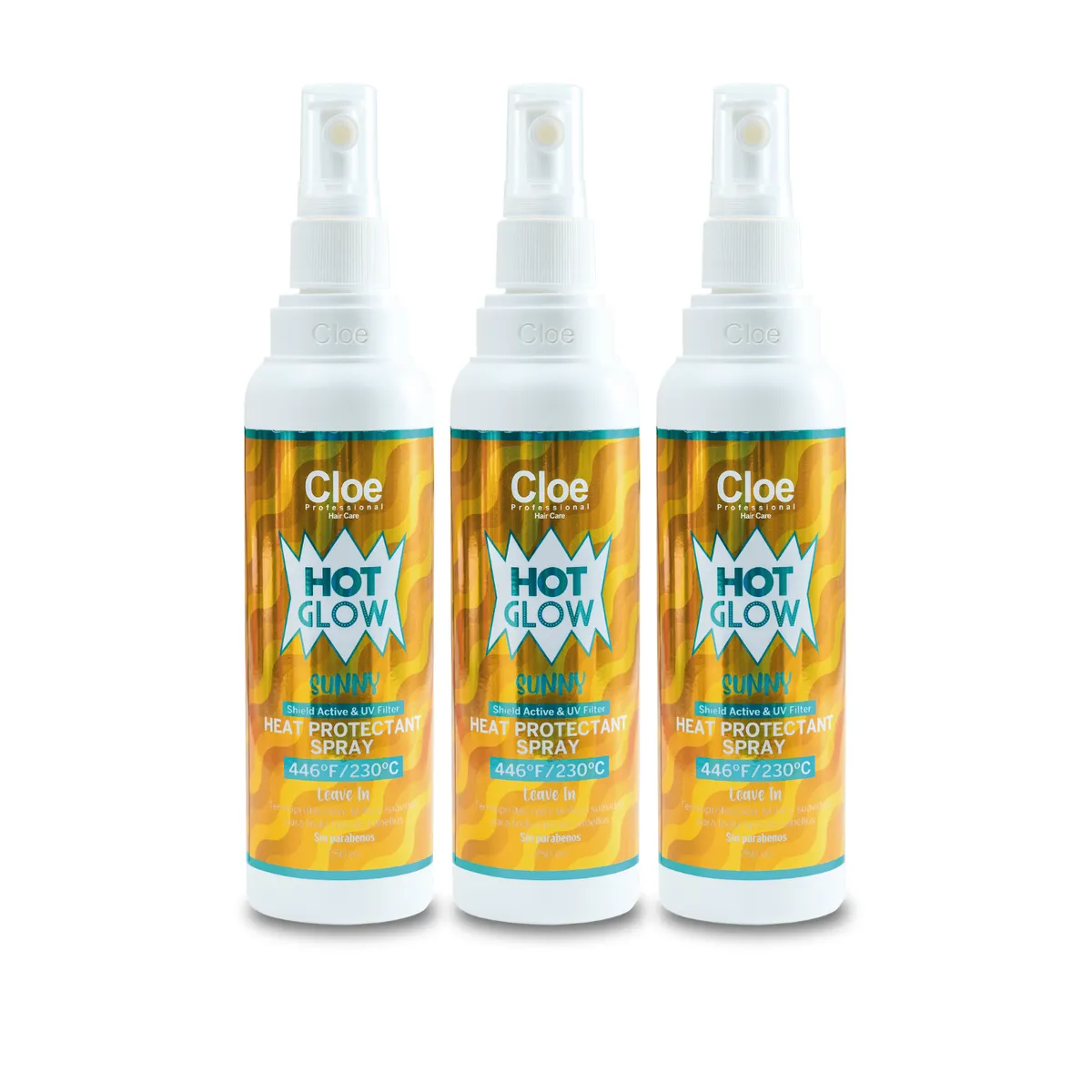 CLOE - Set x3 Spray Cloe Professional Hot Glow Sunny Termo Protección 250ml