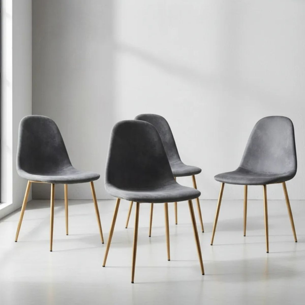 CORI CORI - Pack 4 Sillas Scoop Vintage Gold