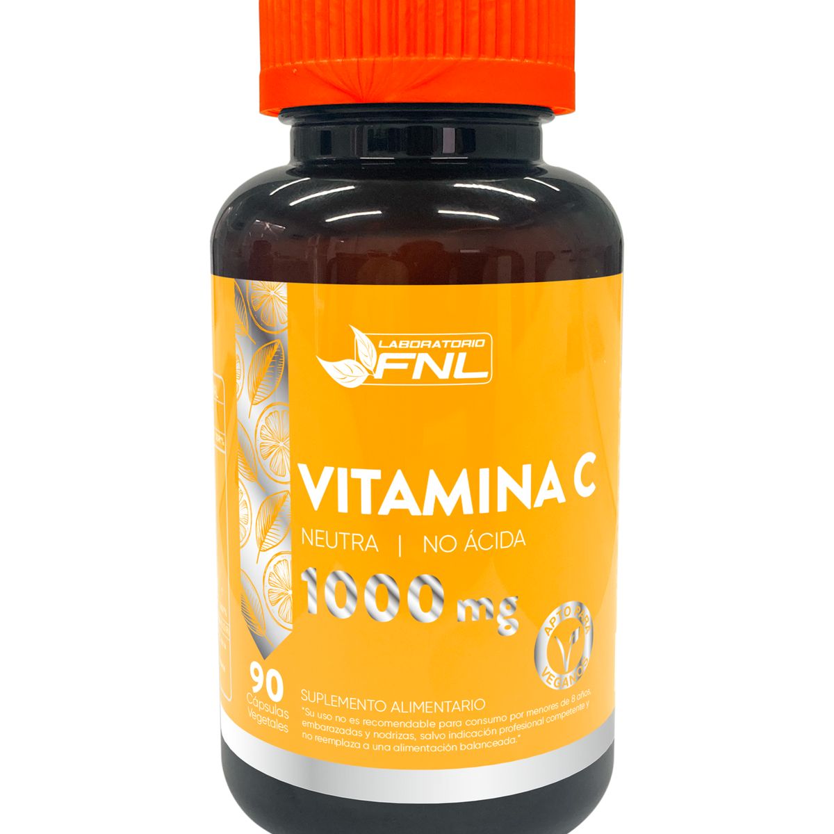 FNL - Vitamina C 1000 Mg No Ácida 90 Caps Vegana -FNL Sin Sabor
