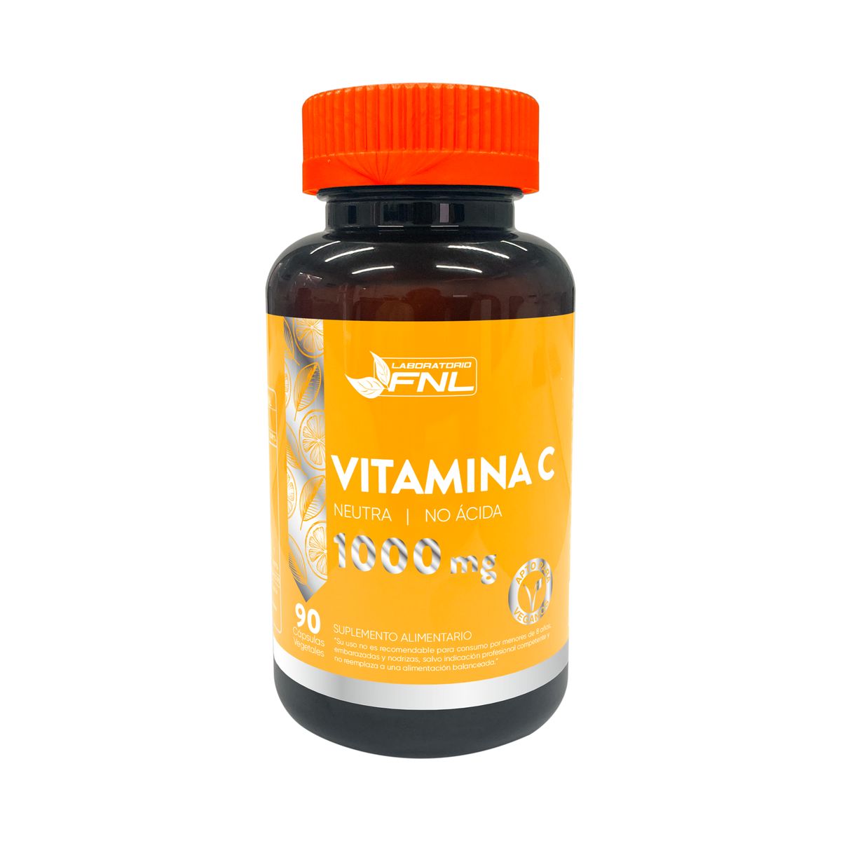 FNL - Vitamina C 1000 Mg No Ácida 90 Caps Vegana -FNL Sin Sabor