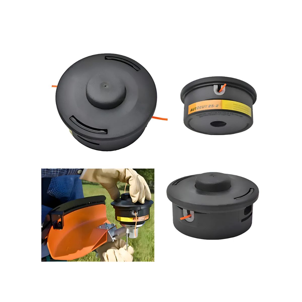 GENERICO - Cabezal Porta Nylon Trimmer Desmalezadora Compatible Con Stihl Fs55 Fs85 Fs120 Fs250