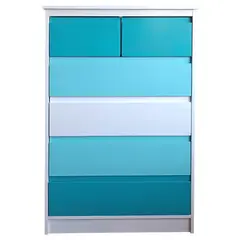DECORACION CREATIVA - Cajonera Celeste Calipso 6 cajones Minimal
