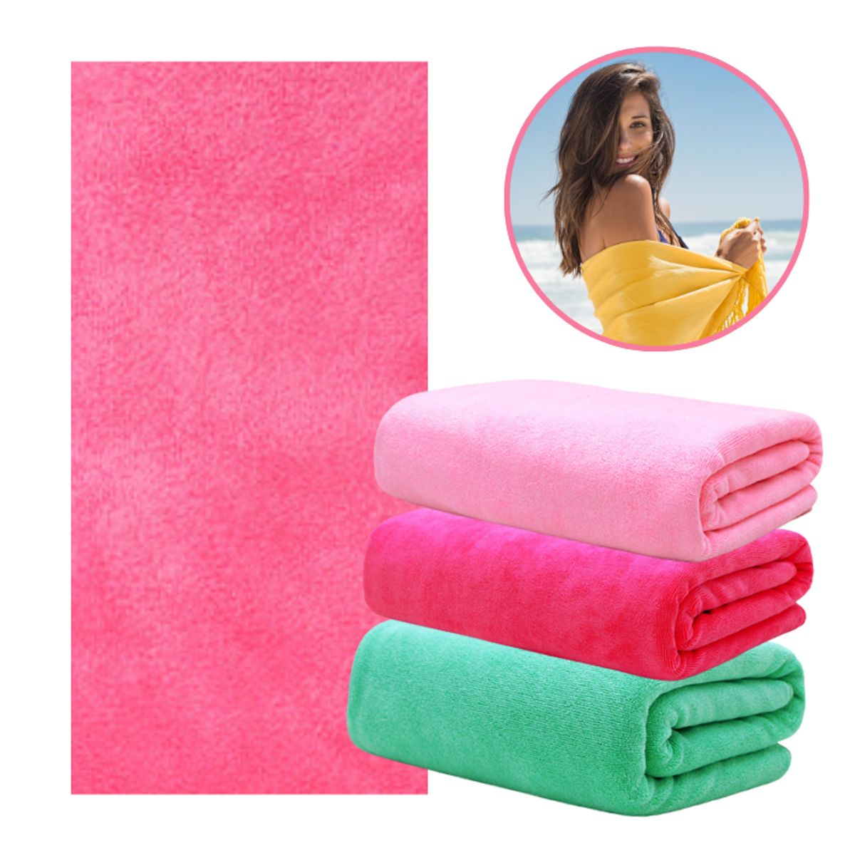 GARSIL - Toalla De Baño Microfibra Cuerpo Secado Rápido 70x140 Cm