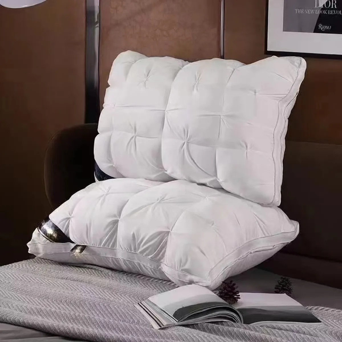 GENERICO - PACK DE 2 ALMOHADAS PREMIUN CORRUGADAS SUPER COMODAS
