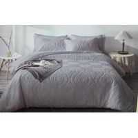 Cobertor de Verano KING Edredon Ligero Semiacolchado de Polialgodón Color Gris