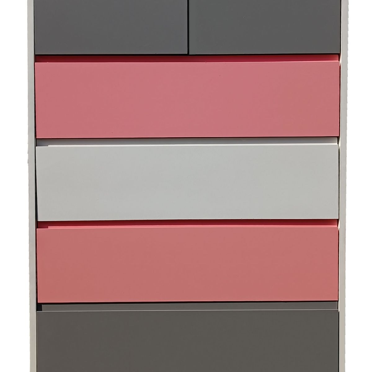 DECORACION CREATIVA - Cajonera Rosado Grafito 6 cajones Minimal