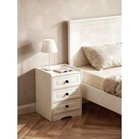 Velador 3 Niveles Con Cajones 60*35*40 Color Blanco Mate