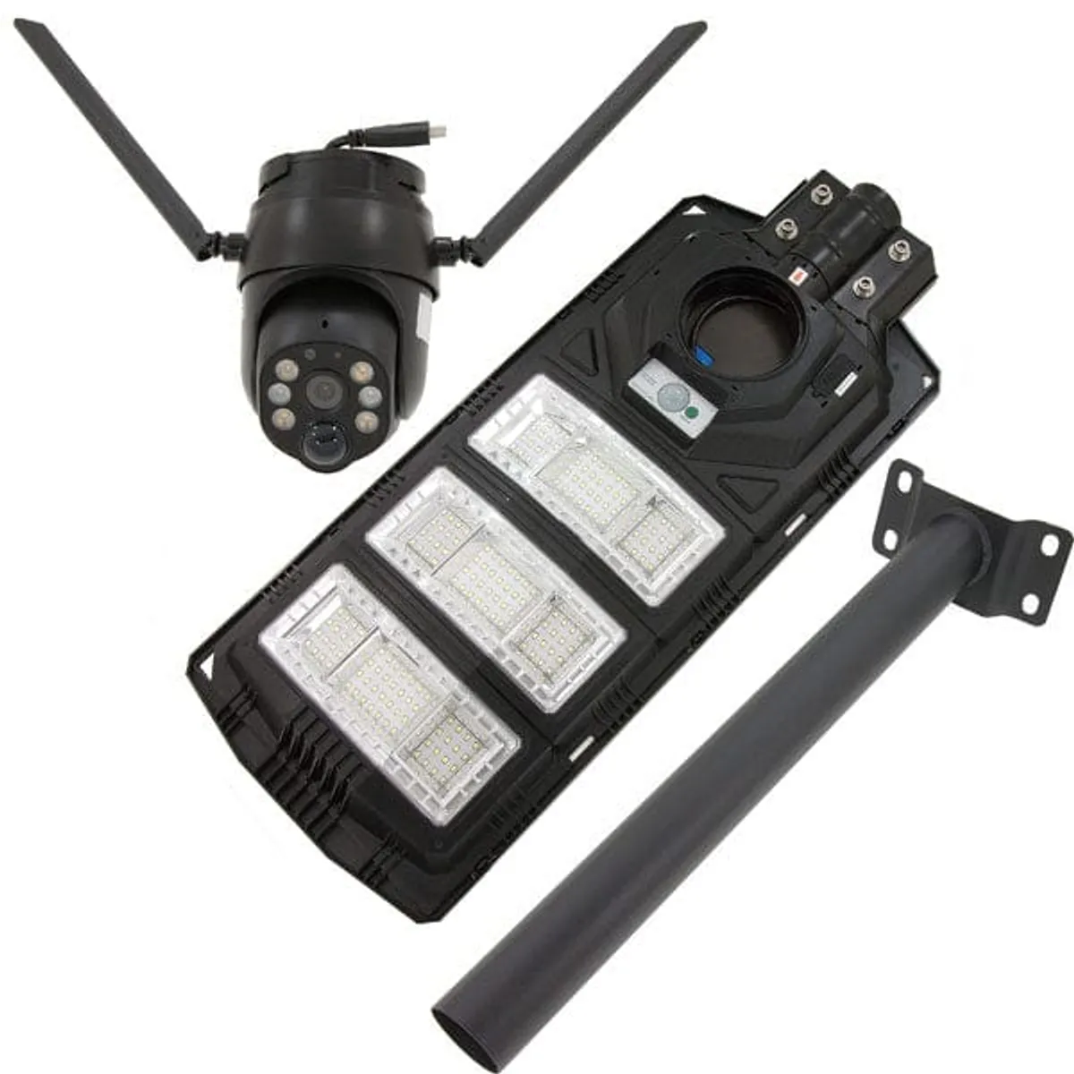 GENERICO - Reflector Solar Con Cámara Ip 4k 450w Iluminación y Seguridad