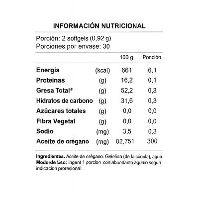 Imagen 2 del producto Aceite De Orégano Oil - 60 Cápsulas SofGel