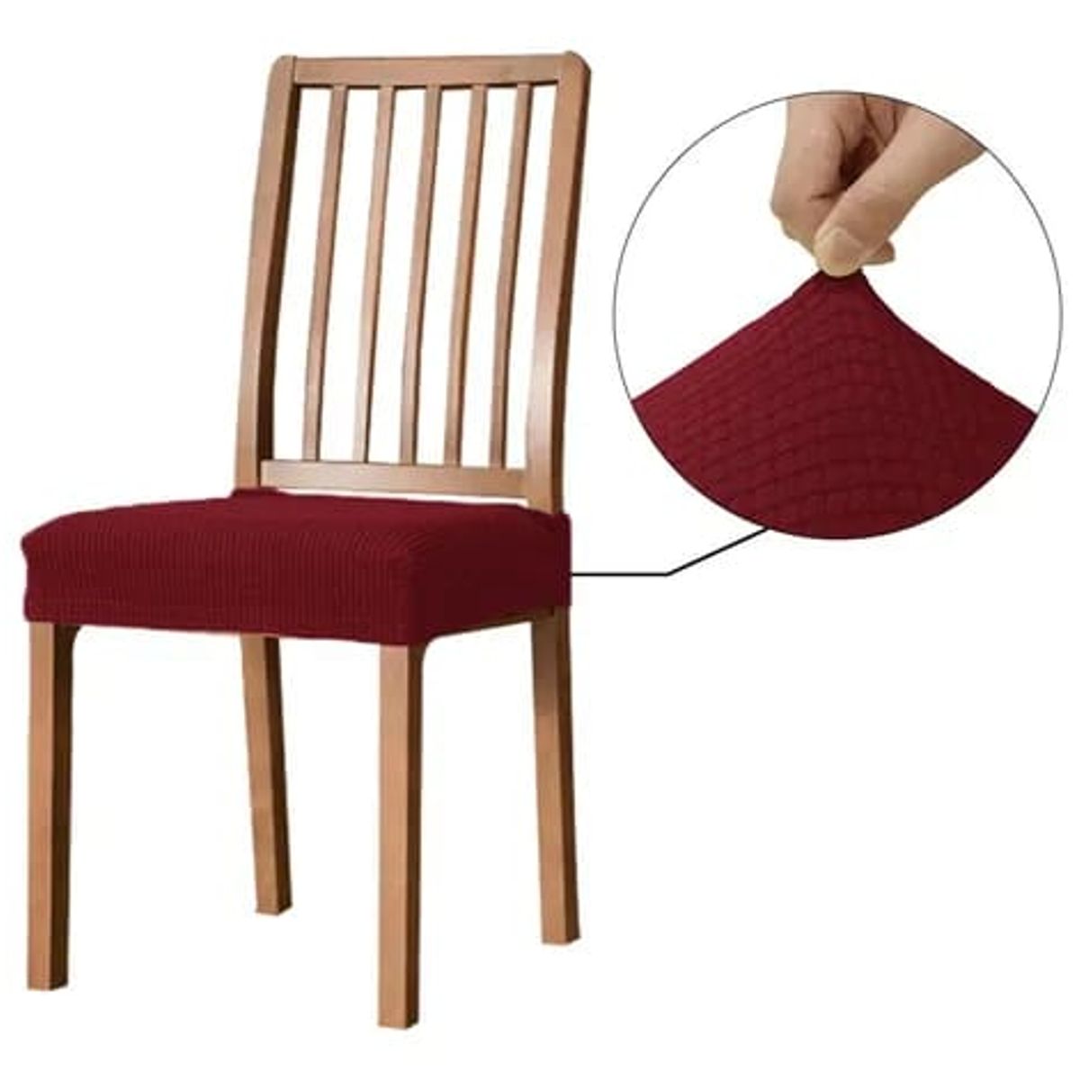 GENERICO - Pack de 6 fundas Protectoras Cubre Asientos de sillas de comedor