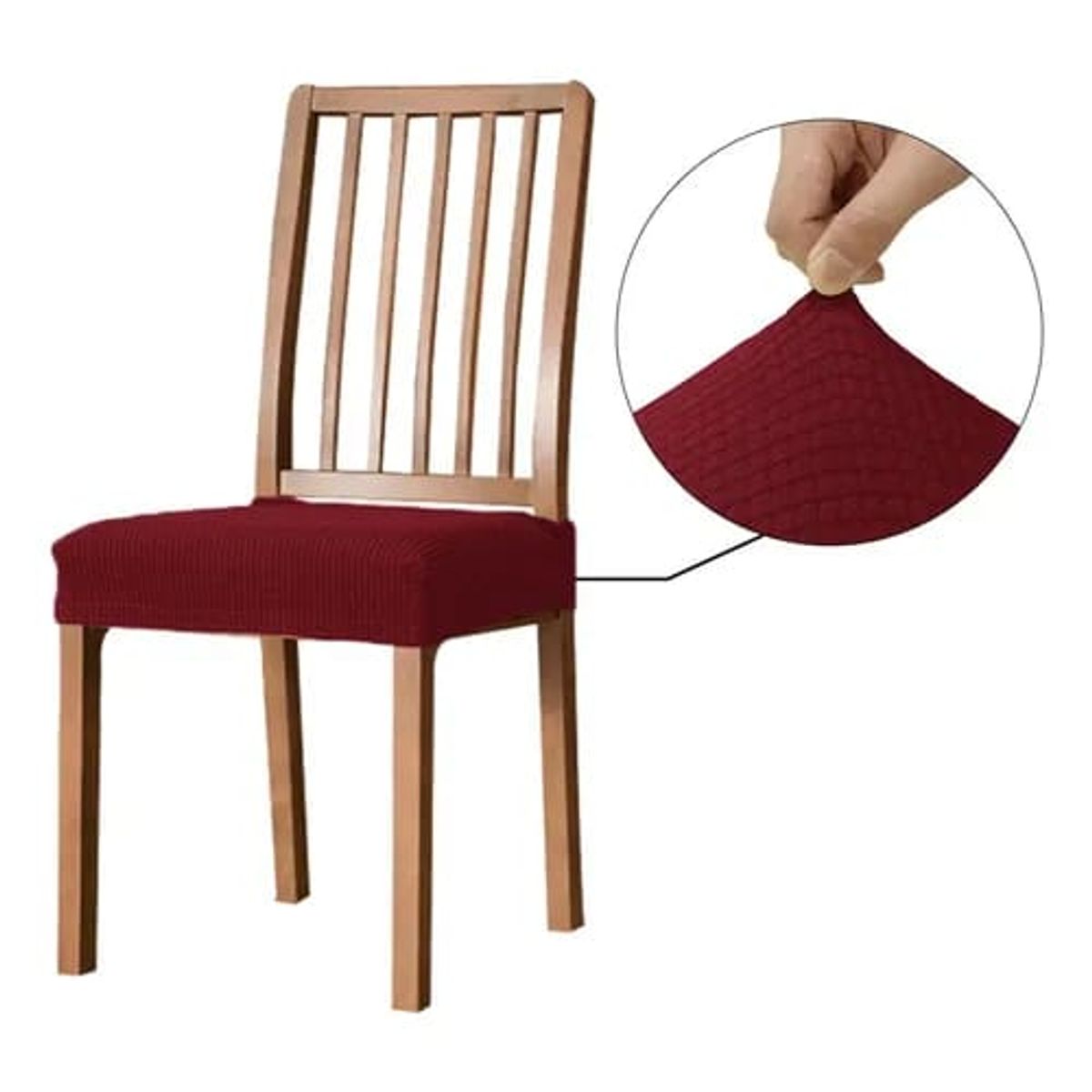 GENERICO - Pack de 6 fundas Protectoras Cubre Asientos de sillas de comedor