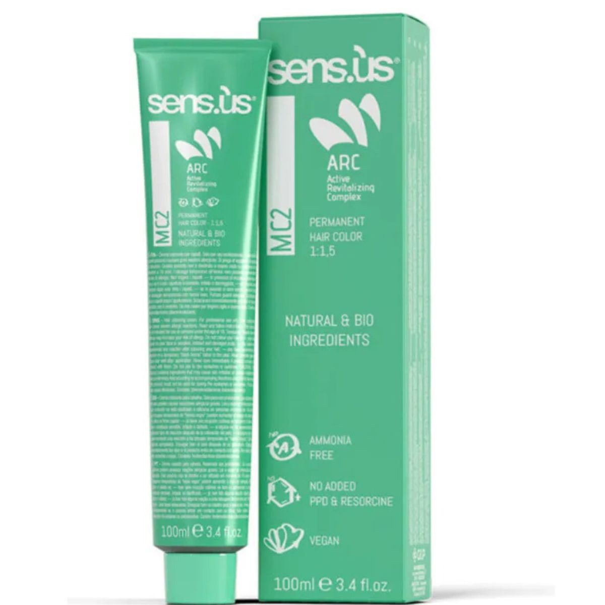 SENSUS - Tinte Profesional Sensus Sin Amoníaco-vegana7 .1 Rubio ceniza con oxidante