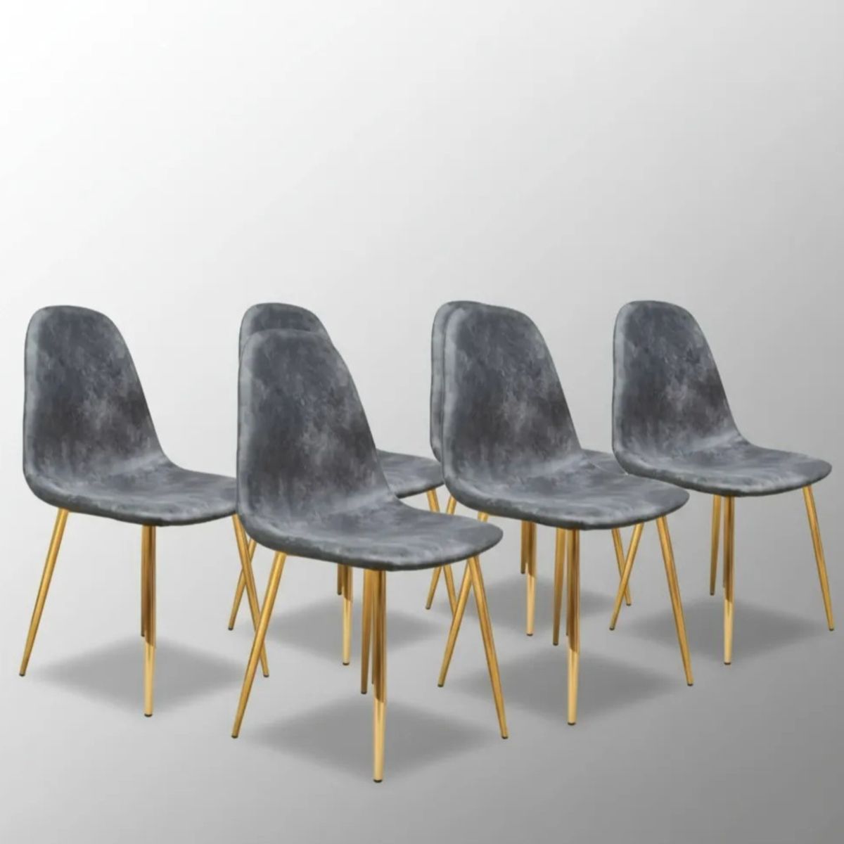 CORI CORI - Pack 6 Sillas Scoop Vintage Gold