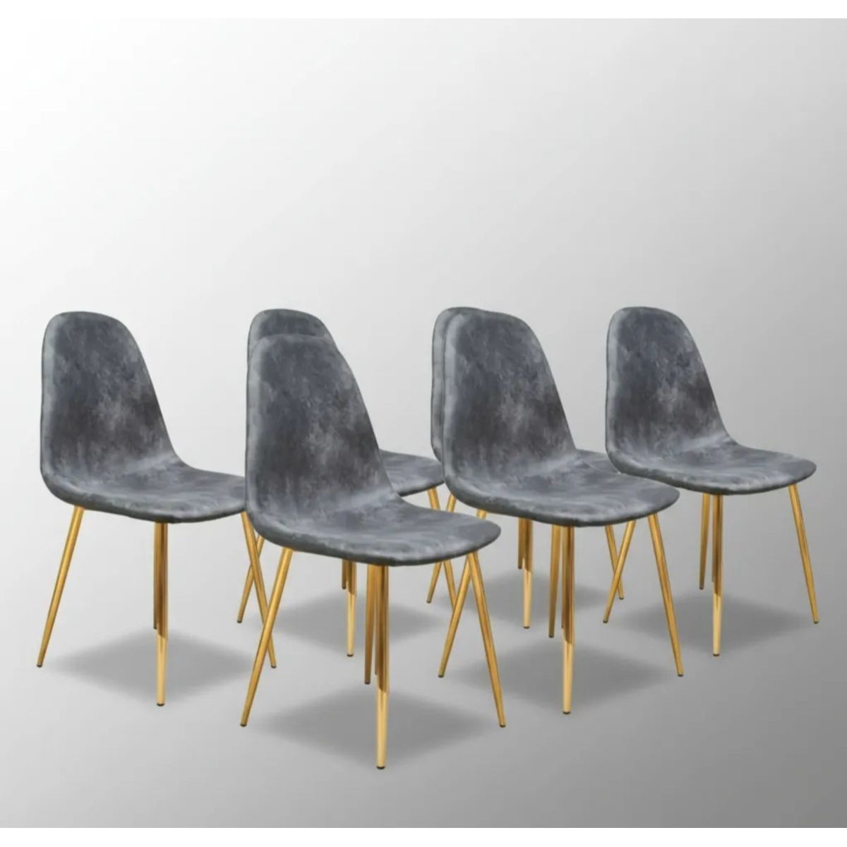 CORI CORI - Pack 6 Sillas Scoop Vintage Gold