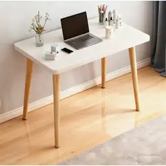 GENERICO - Mesa Escritorio Moderna 80×40×74 Cm Madera Oficina Hogar Blanco.