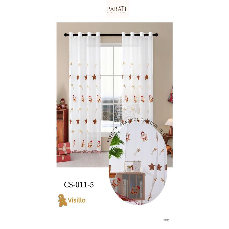 GENERICO - Visillos estilo navidad 2 paños 140x220