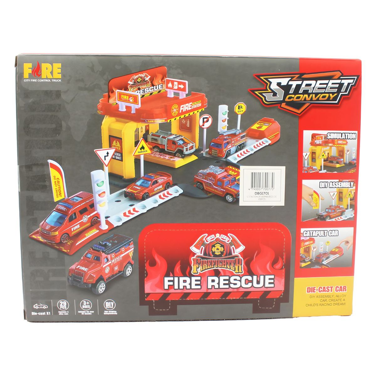 GENERICO - Set Estación de Bomberos 29 Piezas Diversión Total - SC