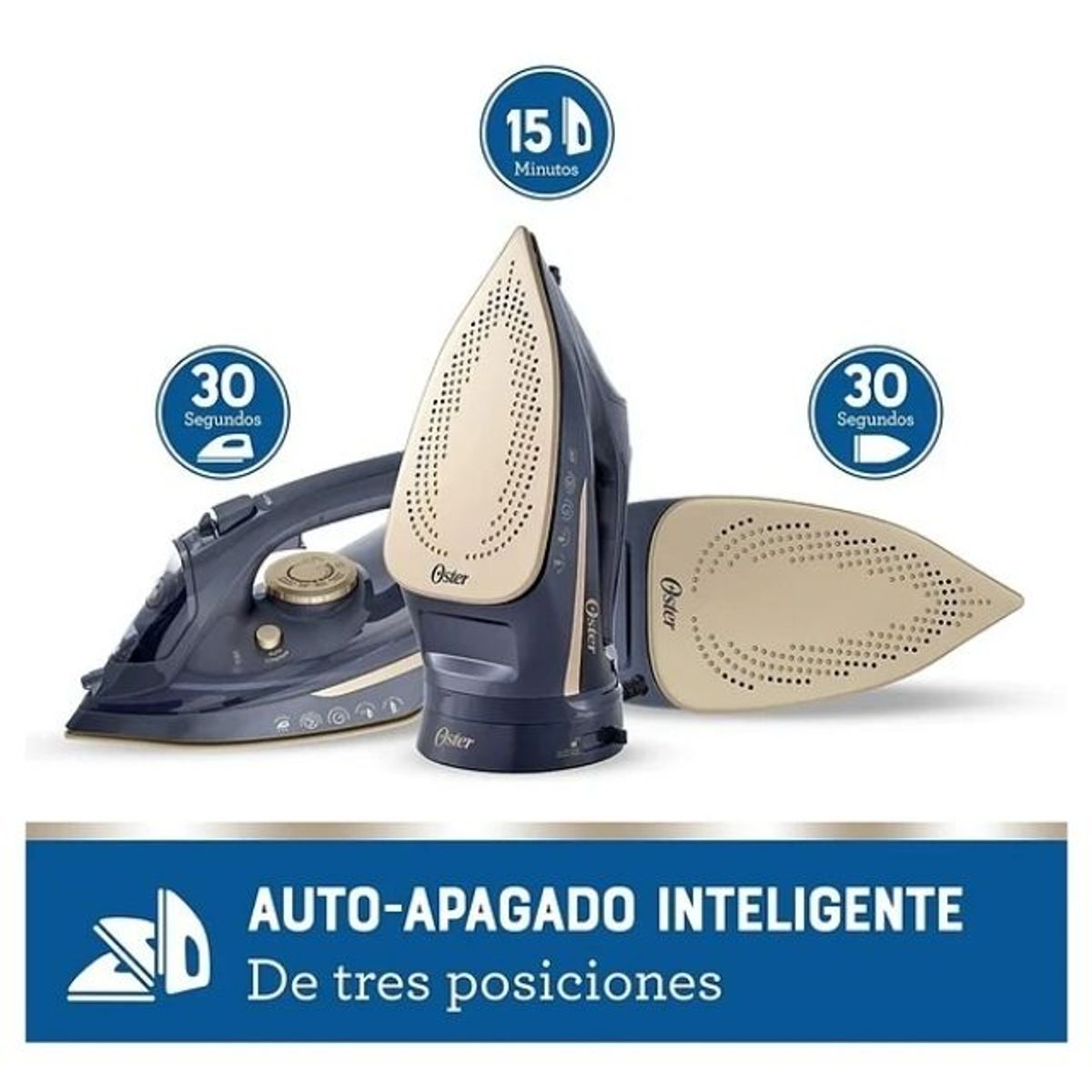 OSTER - Plancha De Vapor Inalámbrica Oster® 2 en 1 Con Suela De Cerámica GCSTCC5000 Calidad Premium