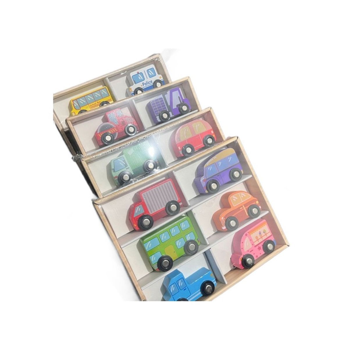 GENERICO - Juguete Autos Pequeños De Madera Para Niños