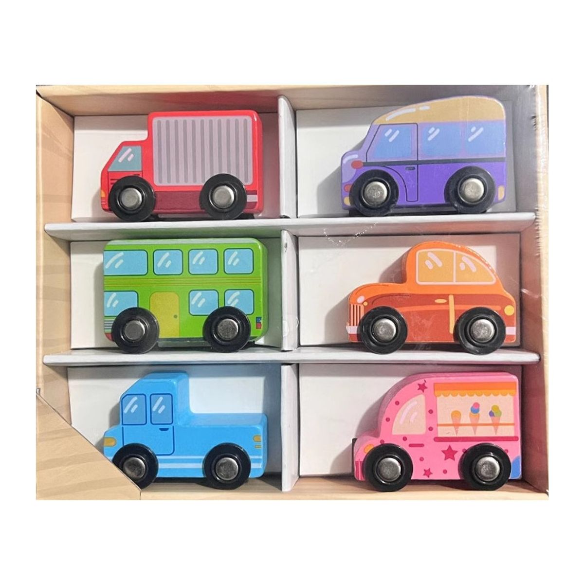 GENERICO - Juguete Autos Pequeños De Madera Para Niños