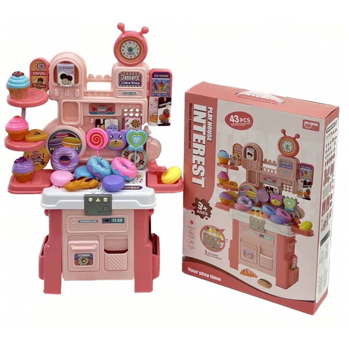 GENERICO - Cocina De Juguete Infantil 43 Piezas Luz Y Sonidos