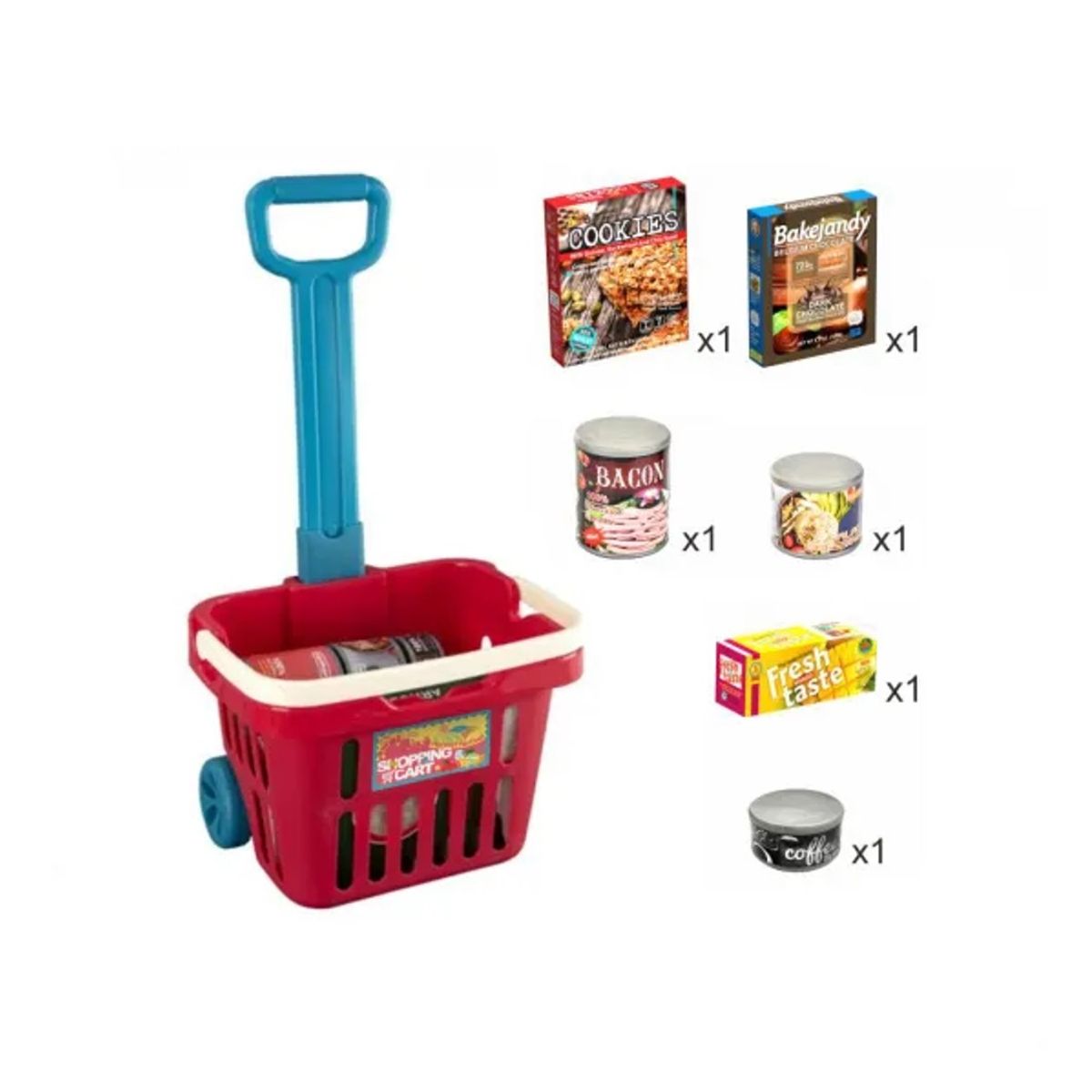 GENERICO - Juguete Carrito De Supermercado Para Niños 6 Piezas