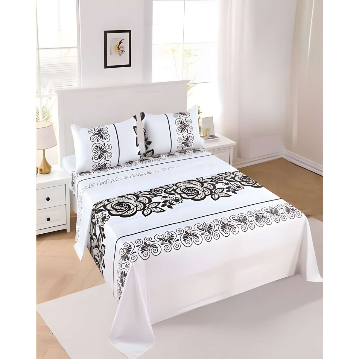 GENERICO - JUEGO DE SABANAS DE VERANO  1 PLAZA BLANCO