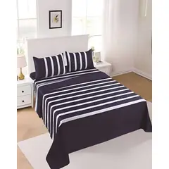 GENERICO - JUEGO DE SABANAS DE VERANO SUPER KING AZUL OSCURO