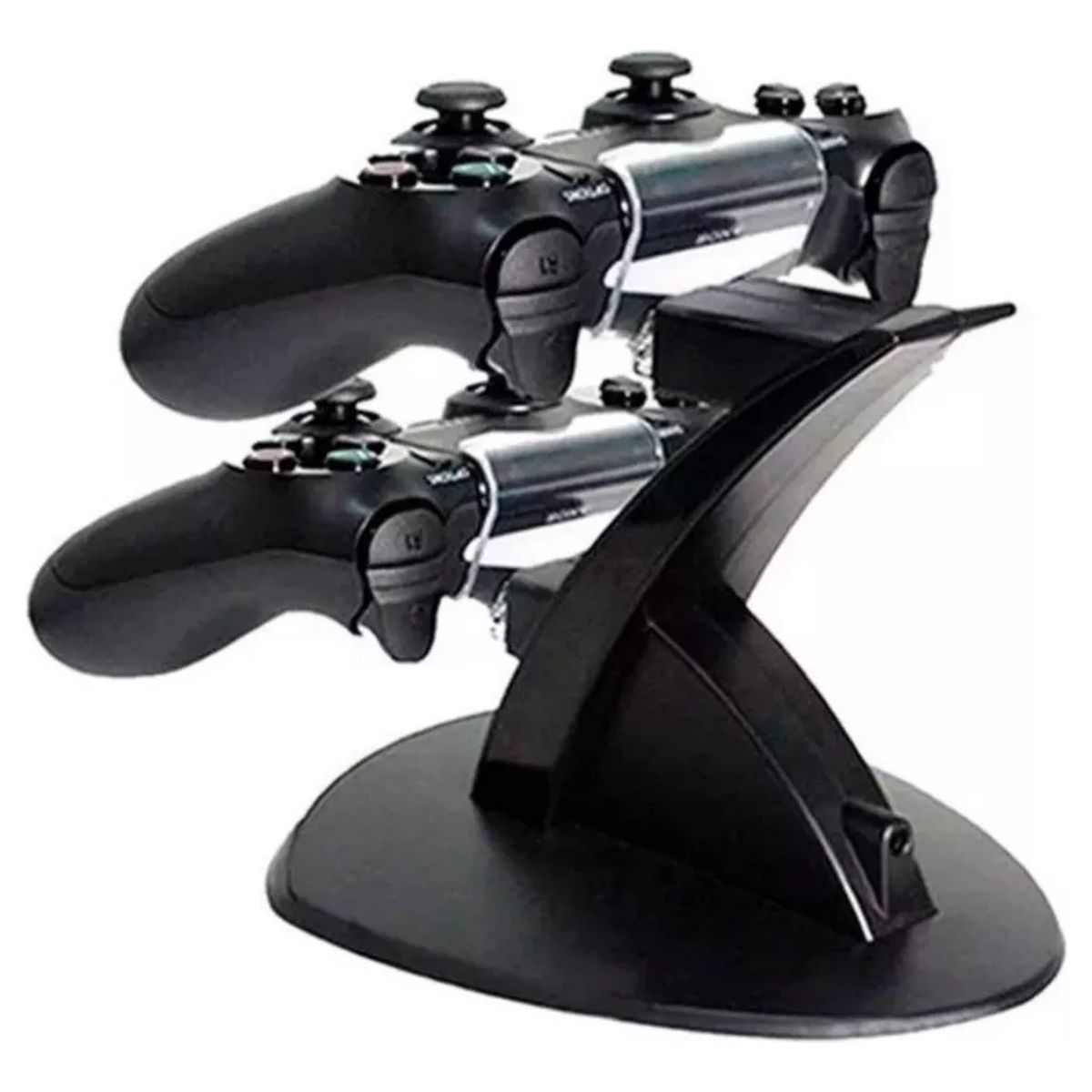 GENERICO - Estacion de carga y Cargador Ps4 Doble Base Control Led