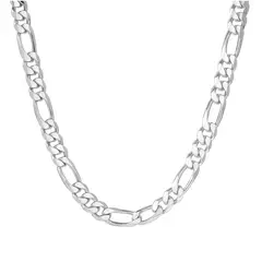 TODOJOYAS - Cadena Plata 925 5mm 50cm modelo Fígaro