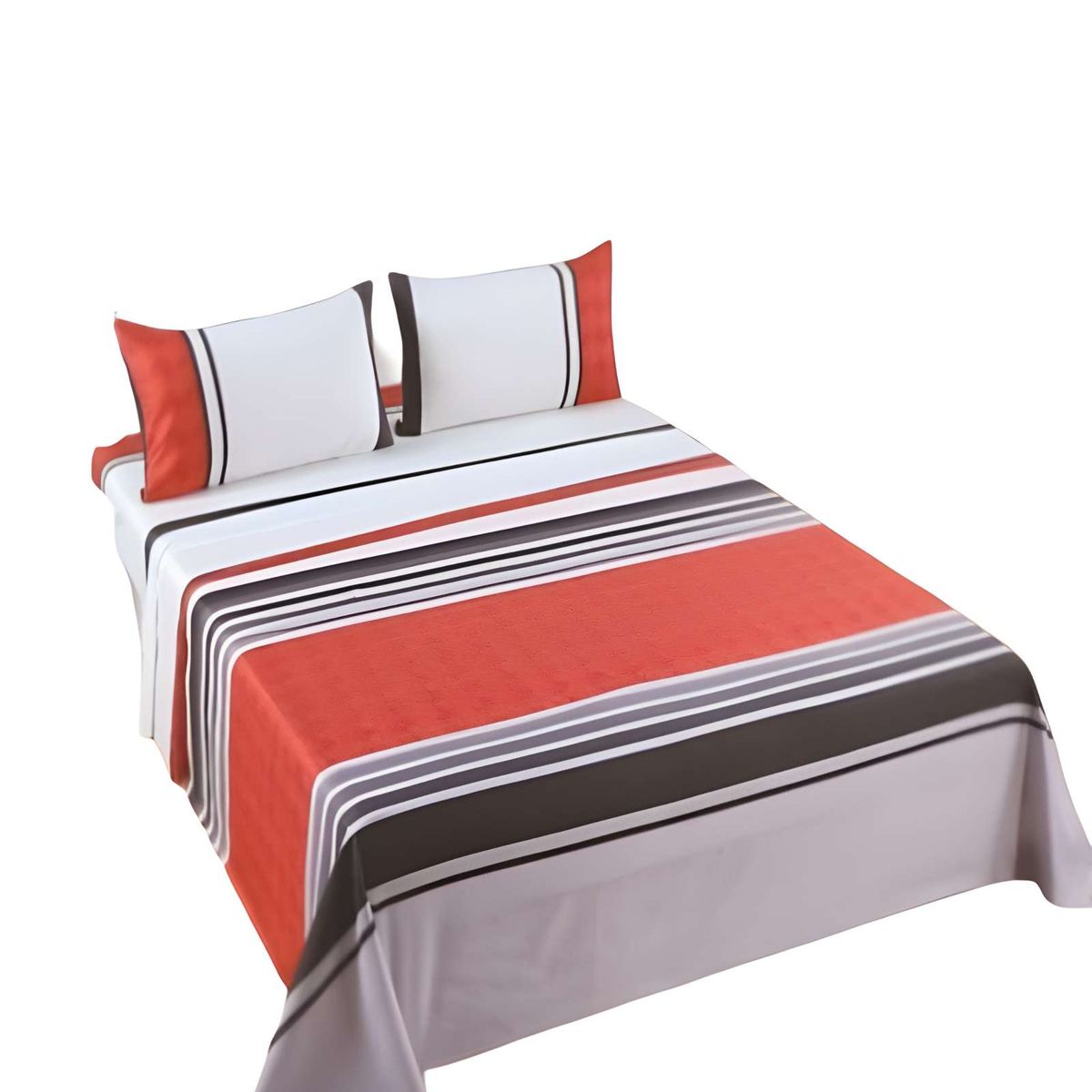 GENERICO - JUEGO DE SABANAS DE VERANO  1 PLAZA NARANJA